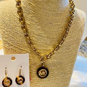 Michael Kors Fulton Toggle Necklace & Earrings